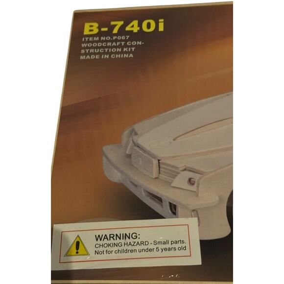 3D Car Puzzle Woodcraft Construction Puzzle Kit Model B-740i P067 Puzzled NEW - Picture 2 of 3